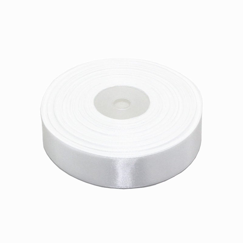 SWTOOL 1" Solid Satin Ribbon 50 Yards Roll for Wedding Details, Sewing Projects, Gift Wrapping, Invitation Embellishments and Crafting Projects Etc (White) - Image 2